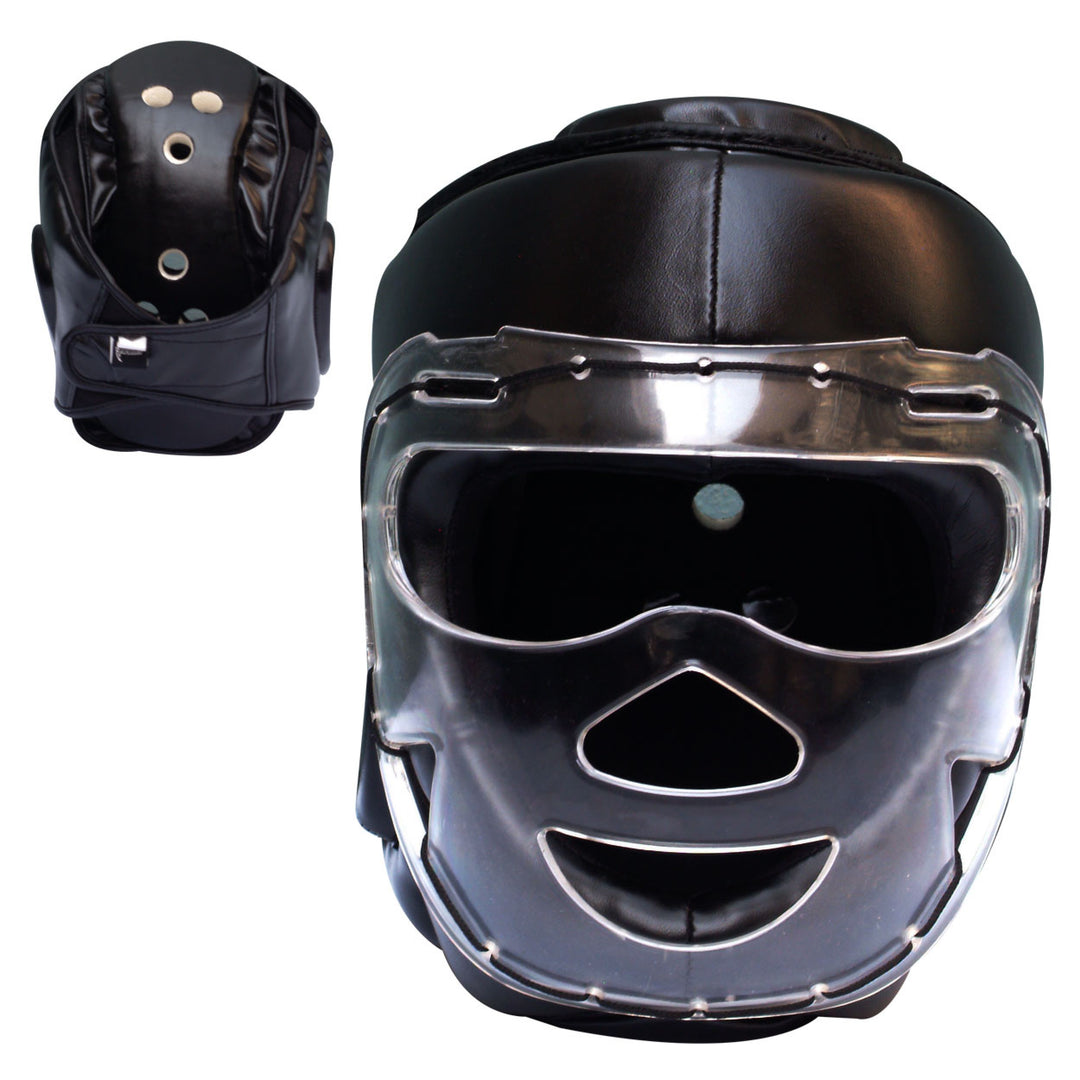 Clear Caged Head Guard Protection MMA Boxing Muay Thai Training Fight