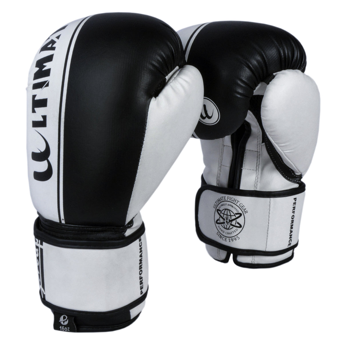 White and cheap black boxing gloves