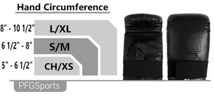 Bag Mitts Gloves Boxing MMA Muay Thai Training All Black