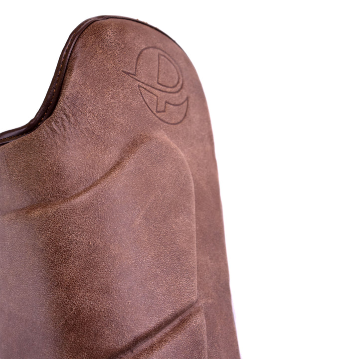 PFG Brown Vintage Genuine Leather Shin Instep - Boxing MMA Muay Thai Protection & Training