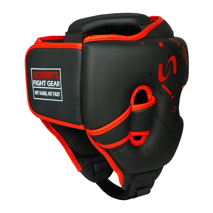 KORDRAX Pro Boxing Head Guard – Premium Faux Leather Headgear for Boxing, MMA & Muay Thai Training and Sparring