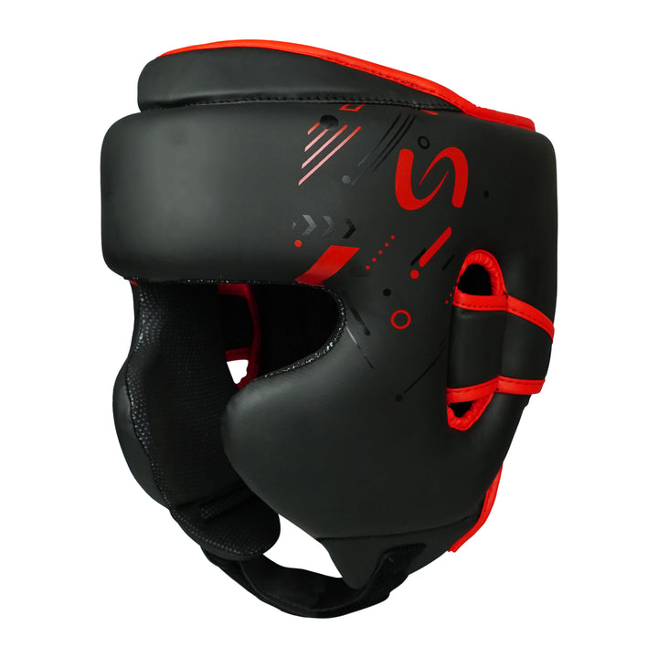 KORDRAX Pro Boxing Head Guard – Premium Faux Leather Headgear for Boxing, MMA & Muay Thai Training and Sparring