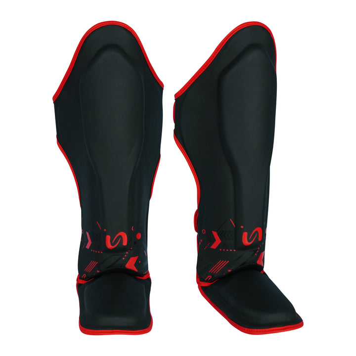 KORDRAX Pro Shin Instep Guards for Boxing, MMA & Muay Thai – Premium Faux Leather Shin and Foot Protectors
