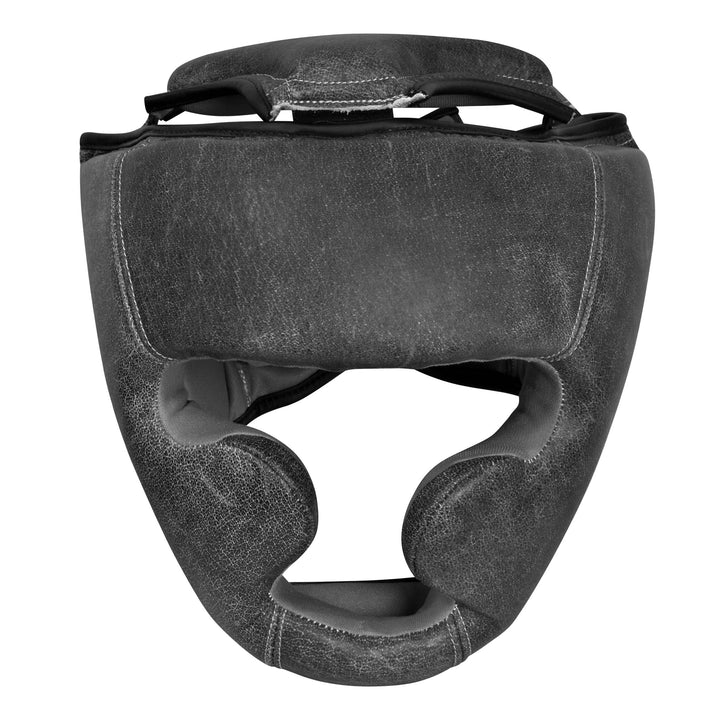 PFG Antique Grey Leather Series- Vintage Head Guard - Genuine Leather - Boxing MMA Muay Thai Training