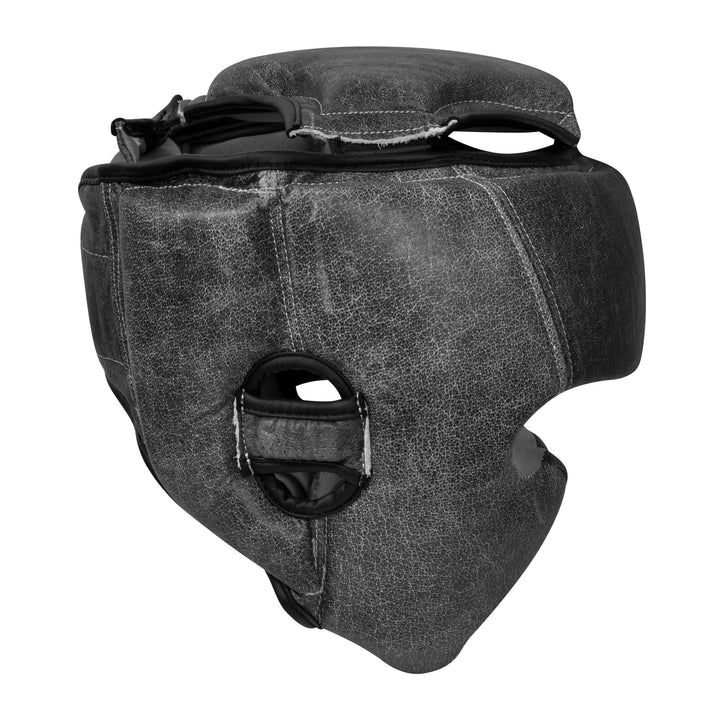 PFG Antique Grey Leather Series- Vintage Head Guard - Genuine Leather - Boxing MMA Muay Thai Training