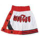 Elite White Red Muay Thai Shorts