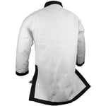 Traditional Tang Soo Do Jacket White With Black Cuff - 10 Oz Cotton Canvas