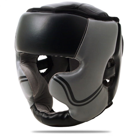 Head Guard Leather With Chin