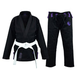 Women BJJ Kimono Black Purple Brazilian Jiu jitsu Gi Uniform