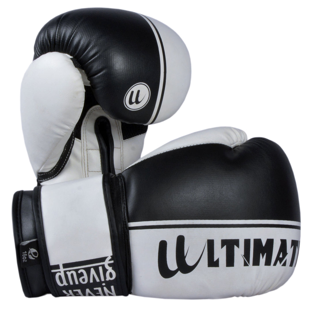 Ultimate Boxing Gloves White Black