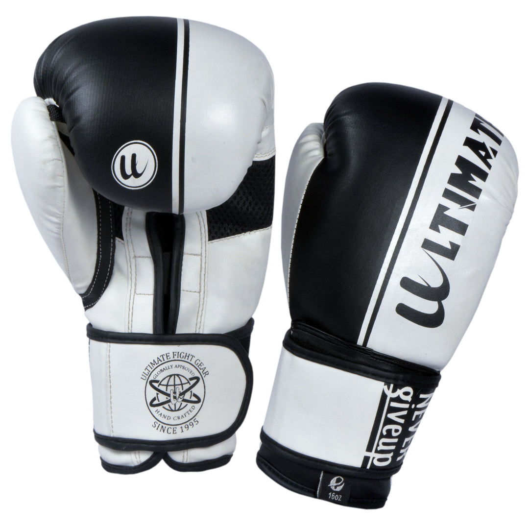 Ultimate Boxing Gloves White Black