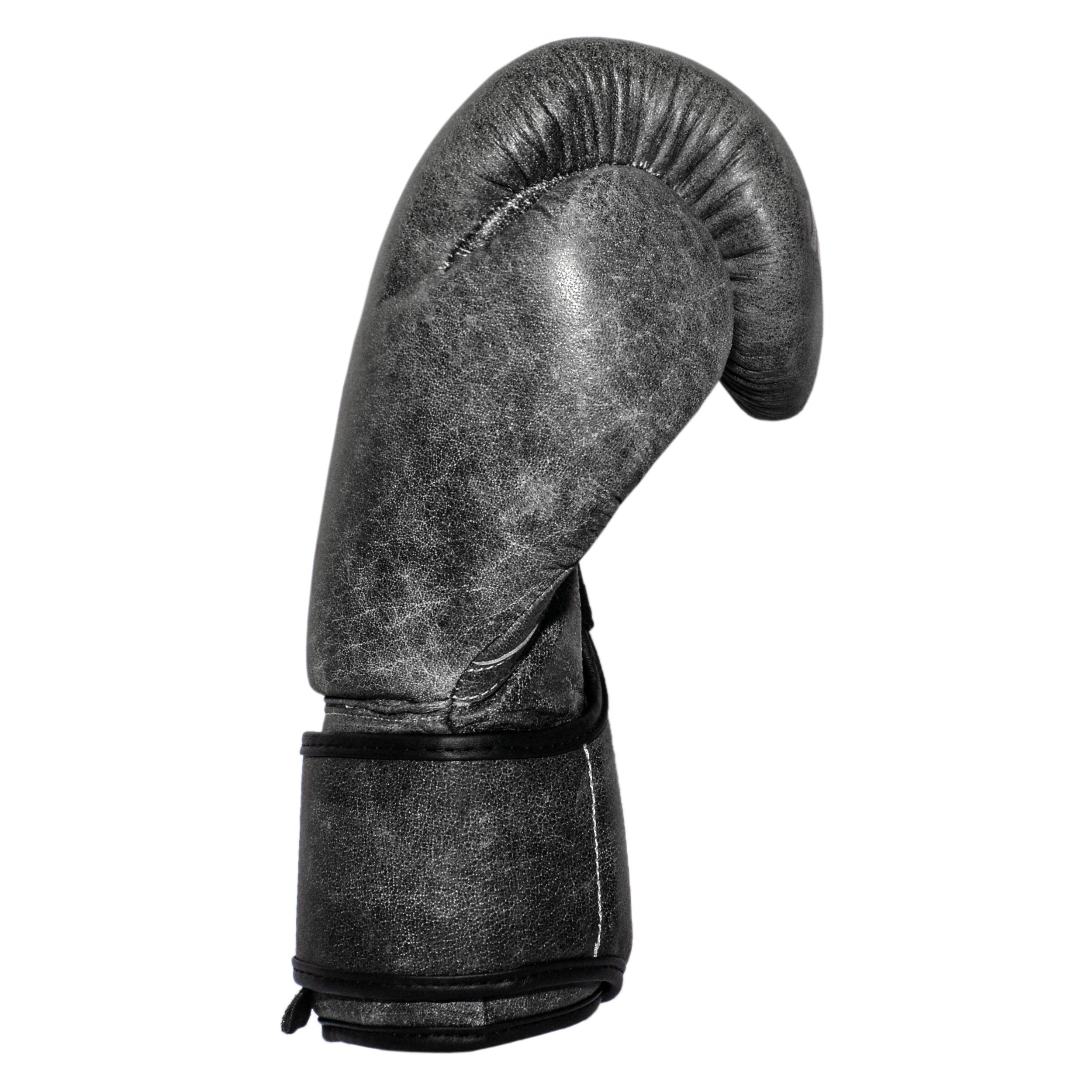 Antique Gray Genuine Leather Boxing Gloves Ultimate Fight Gear PFGSports