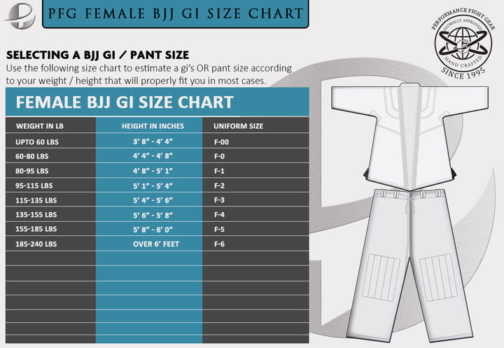 Ultimate Female Essential Brazilian Jiu Jitsu Kimono BJJ Gi Uniform - Special Edition For Female - Kids Adults