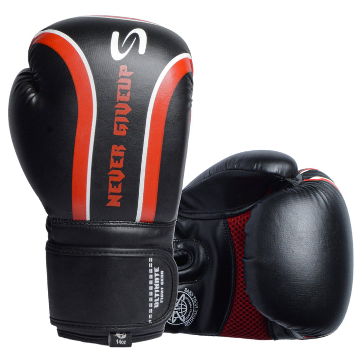 Never Giveup - Boxing Gloves For Boxing MMA Muay Thai Bagwork Training & Fight