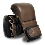 Brown Vintage MMA Sparring Gloves - Genuine Leather